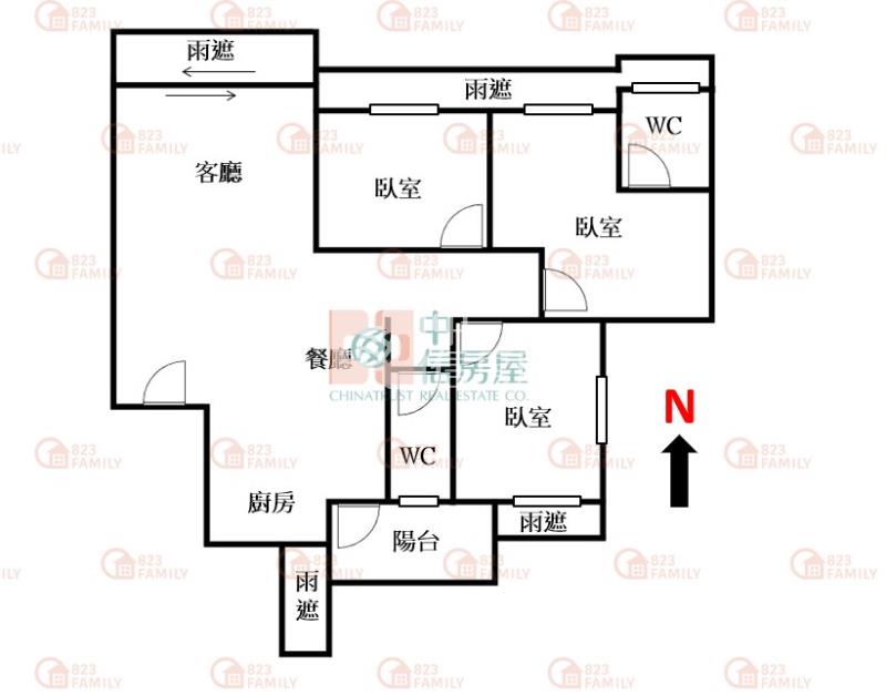日出登陽正11期指標三房平車房屋室內格局與周邊環境