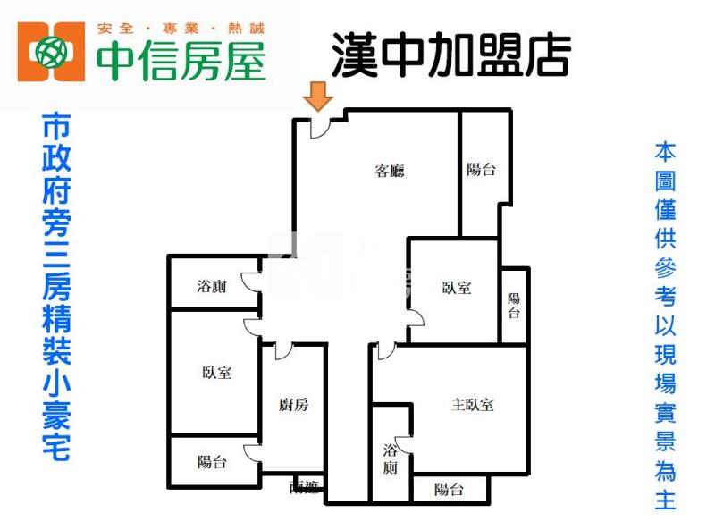 市政府旁三房精裝小豪宅房屋室內格局與周邊環境