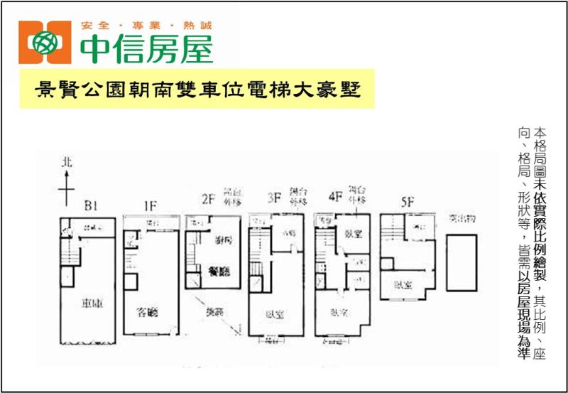 景賢公園朝南雙車位電梯大豪墅房屋室內格局與周邊環境