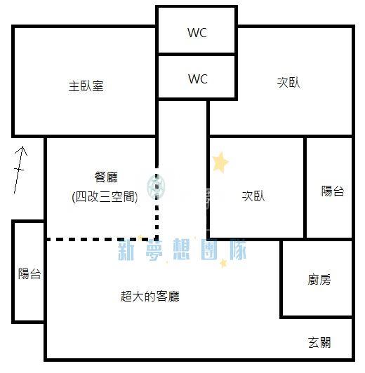 【新夢想】藝文特區四改三房發發發財屋房屋室內格局與周邊環境