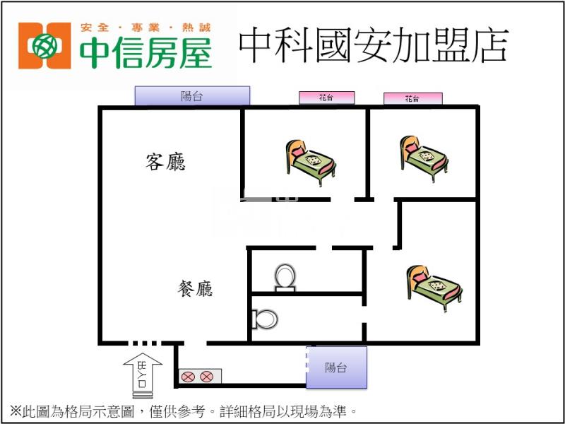 專任國安國宅大三房大棟距房屋室內格局與周邊環境