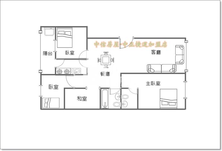 (專)京采3+1房車房屋室內格局與周邊環境