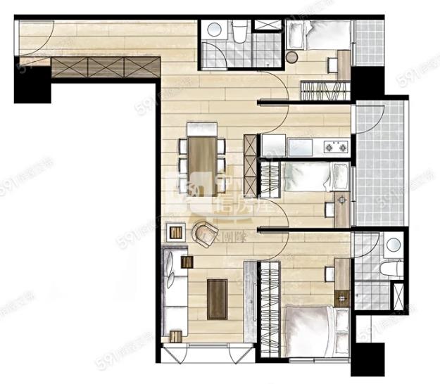 【玖禾】中壢大華畔景觀2房車房屋室內格局與周邊環境