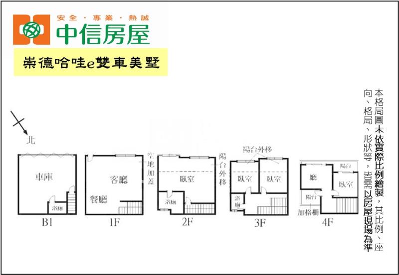 崇德哈哇e雙車美墅房屋室內格局與周邊環境