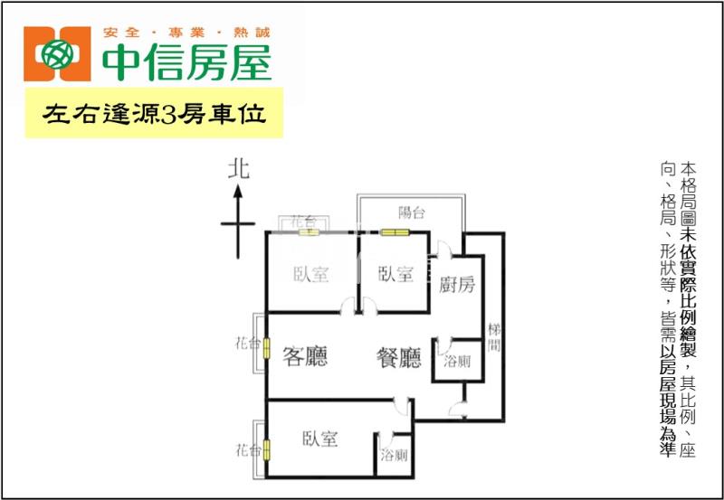 左右逢源3房車位房屋室內格局與周邊環境