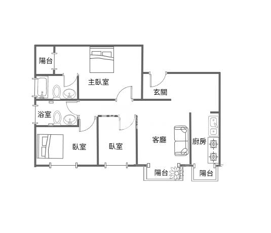 新麗馳|精裝大三房車位房屋室內格局與周邊環境