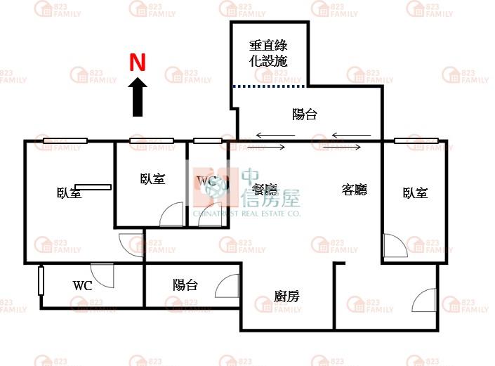 大塊森濤朝南高樓視野戶連號雙平車房屋室內格局與周邊環境