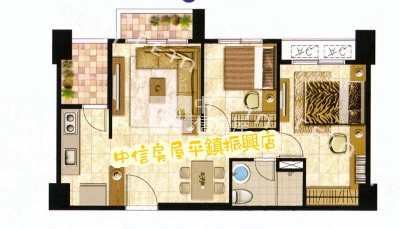 專任-觀音精美裝潢-湖景景觀大二房房屋室內格局與周邊環境