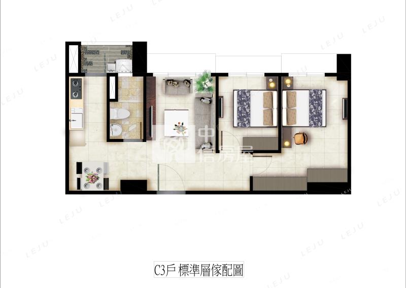 【神馬】南勢全聯精裝潢大2房~拎包入住房屋室內格局與周邊環境