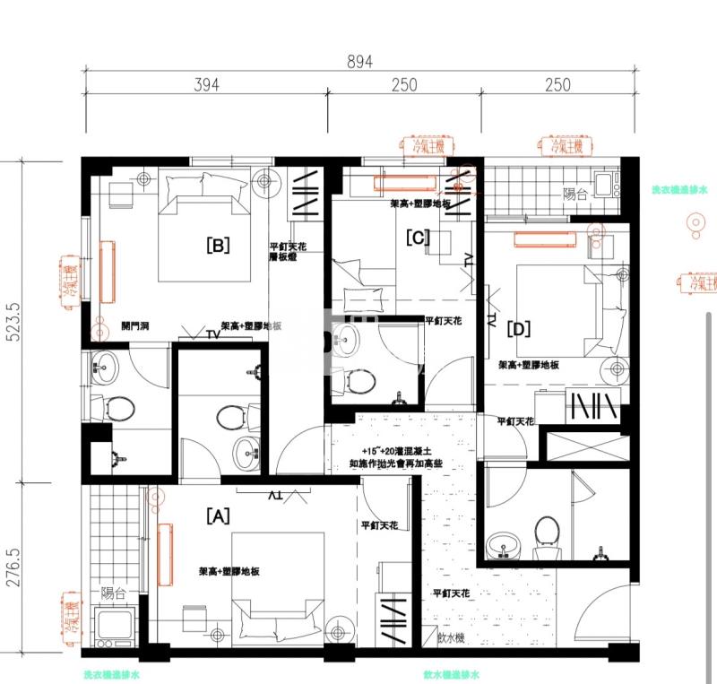 逢甲商圈合法室修好收租4套房屋室內格局與周邊環境