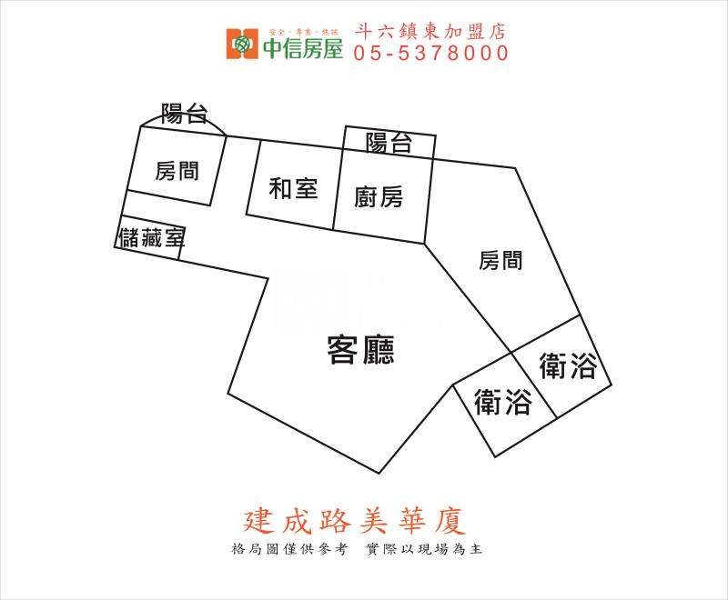 建成路美華廈房屋室內格局與周邊環境