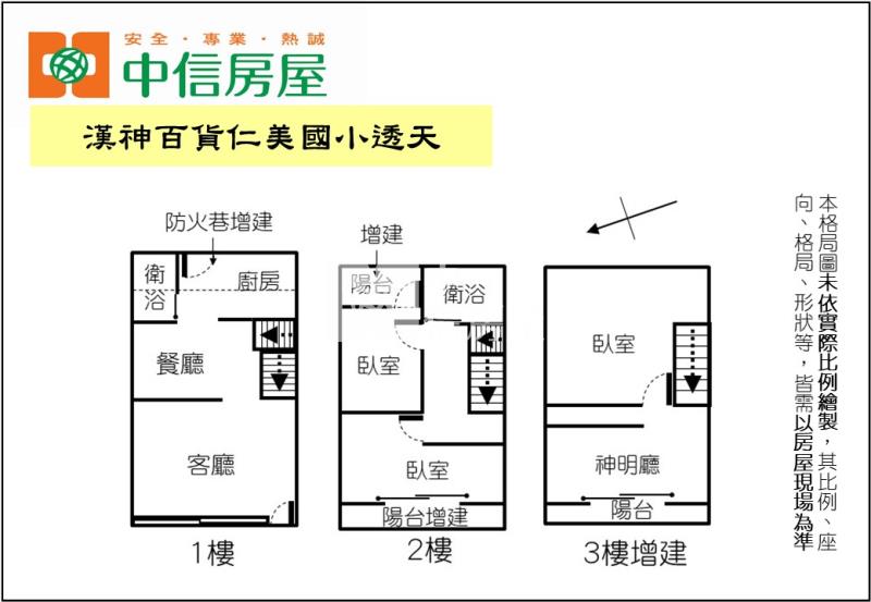 漢神百貨仁美國小透天房屋室內格局與周邊環境