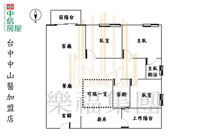 樹義國小|勝美樹廈大三房平車視野戶房屋室內格局與周邊環境