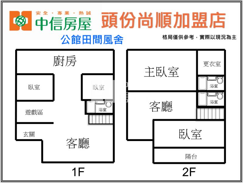 公館田間風舍房屋室內格局與周邊環境