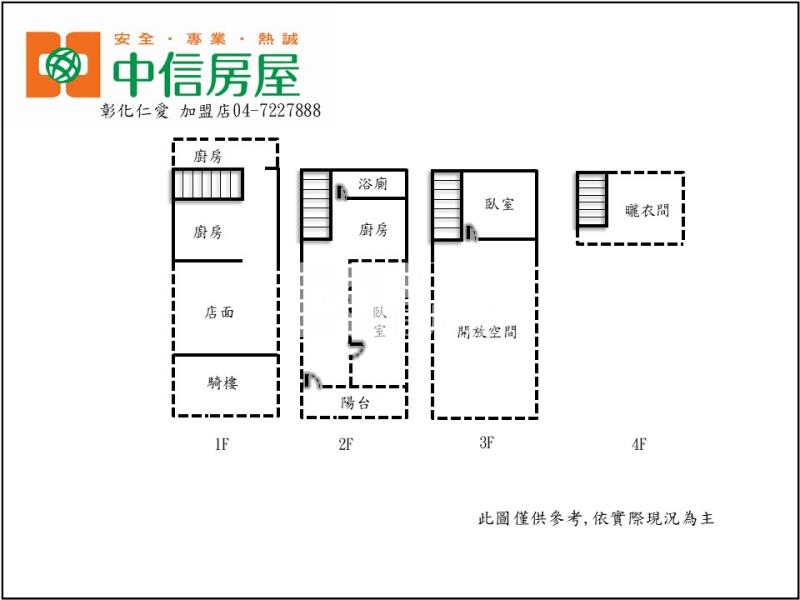 彰員路全聯旁店面房屋室內格局與周邊環境
