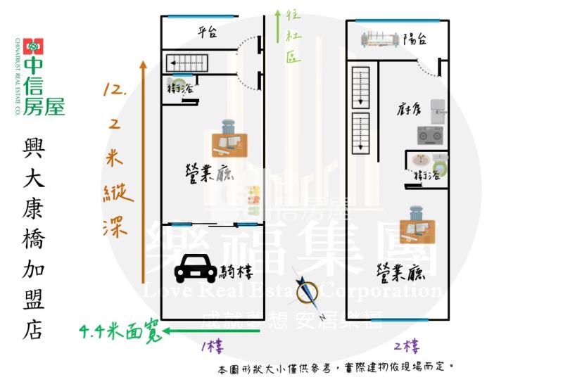 台中科大精密園區可停3車｜1樓＋2樓住店合一 ｜出價談房屋室內格局與周邊環境