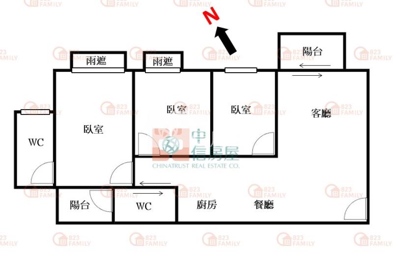 水湳經貿三房平車房屋室內格局與周邊環境