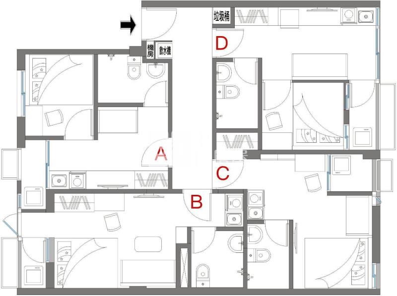 台中車站一中商圈合法收租6%四套房房屋室內格局與周邊環境