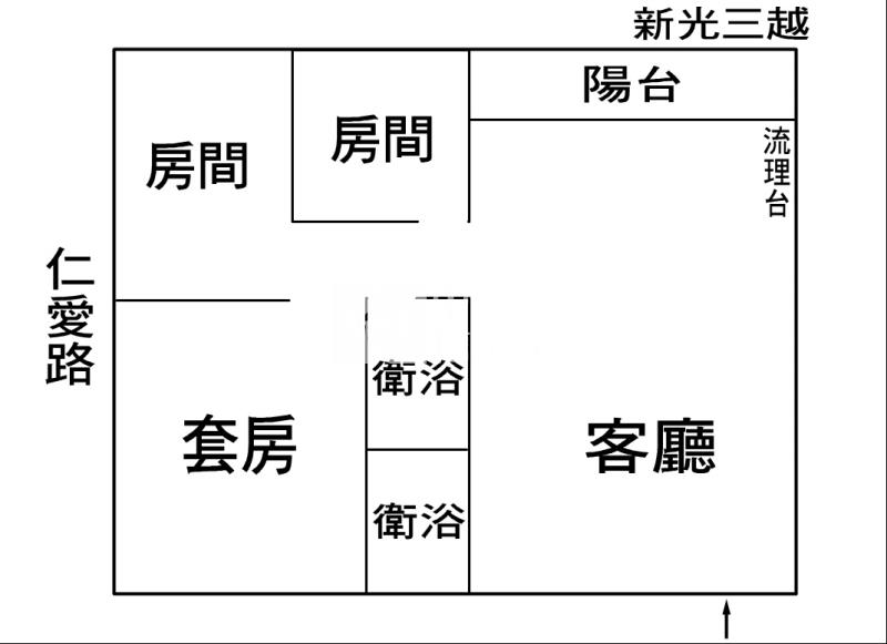 新光三越車位3房房屋室內格局與周邊環境