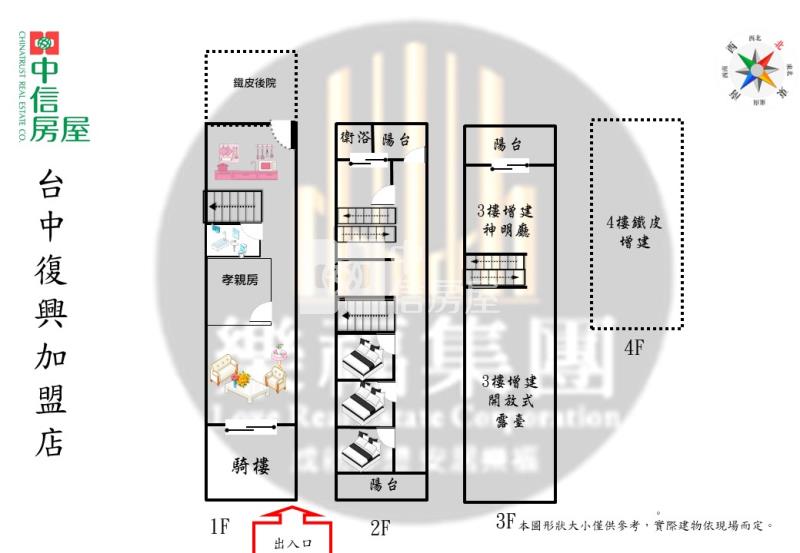 霧峰大地坪透天房屋室內格局與周邊環境