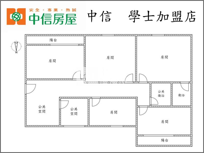 中國醫五房美寓房屋室內格局與周邊環境