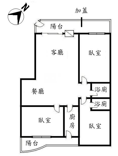 名流廣場三房車位房屋室內格局與周邊環境