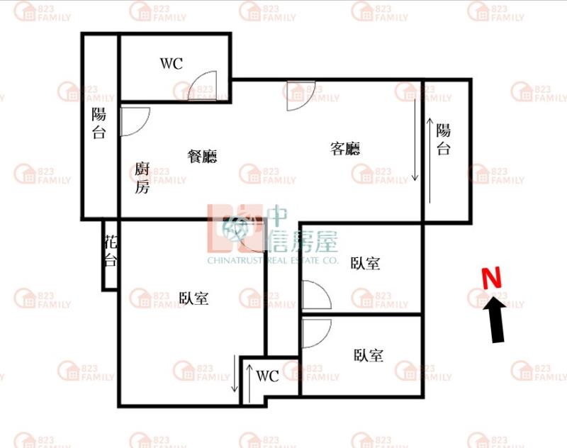 三面採光大三房捷運好宅房屋室內格局與周邊環境