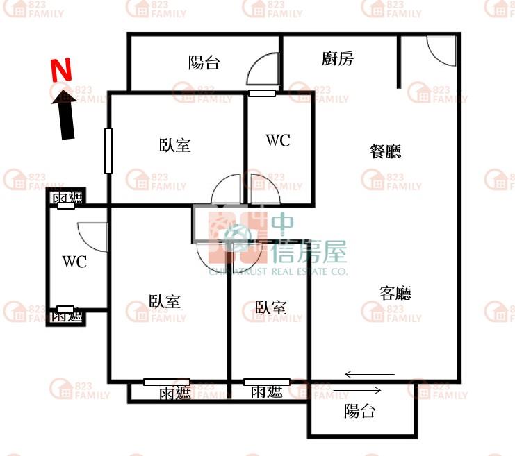 鉅虹曙光之旅高樓大三房平車房屋室內格局與周邊環境