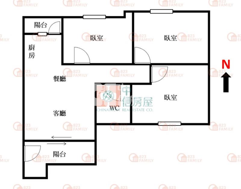 北太平低總價全新整理三房美寓房屋室內格局與周邊環境
