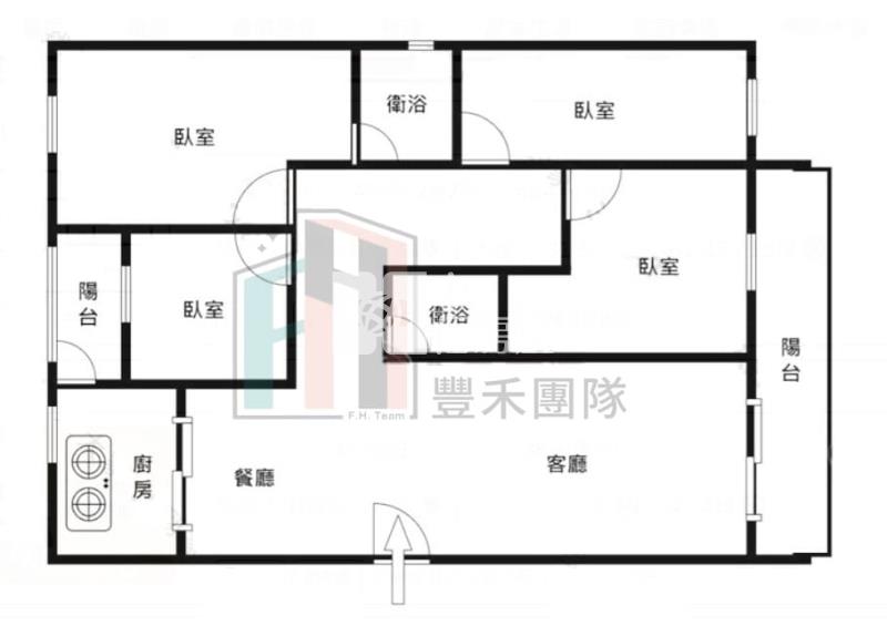 【豐禾】內壢前站高樓景觀精裝美四房房屋室內格局與周邊環境