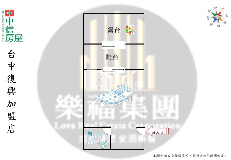 太陽海岸套房+大露臺房屋室內格局與周邊環境