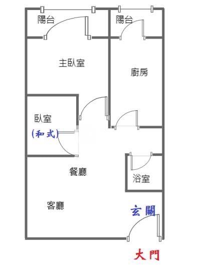 航空VISA二房+車位房屋室內格局與周邊環境