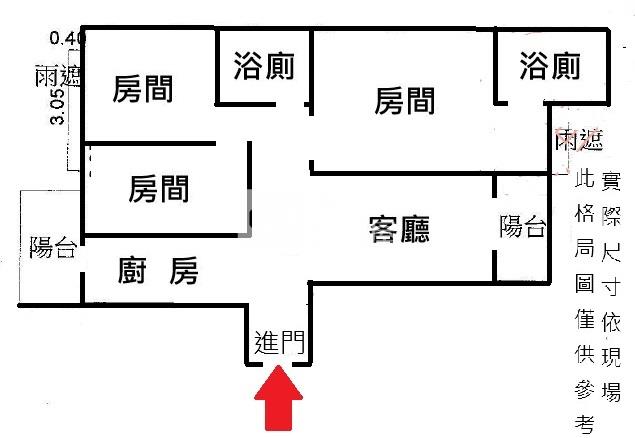 專-內壢元智大學【合遠大學城】溫馨3房車房屋室內格局與周邊環境
