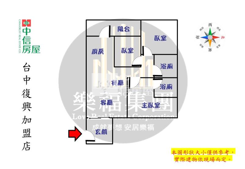 專簽大墩學區黎明商圈3大房休旅車位房屋室內格局與周邊環境