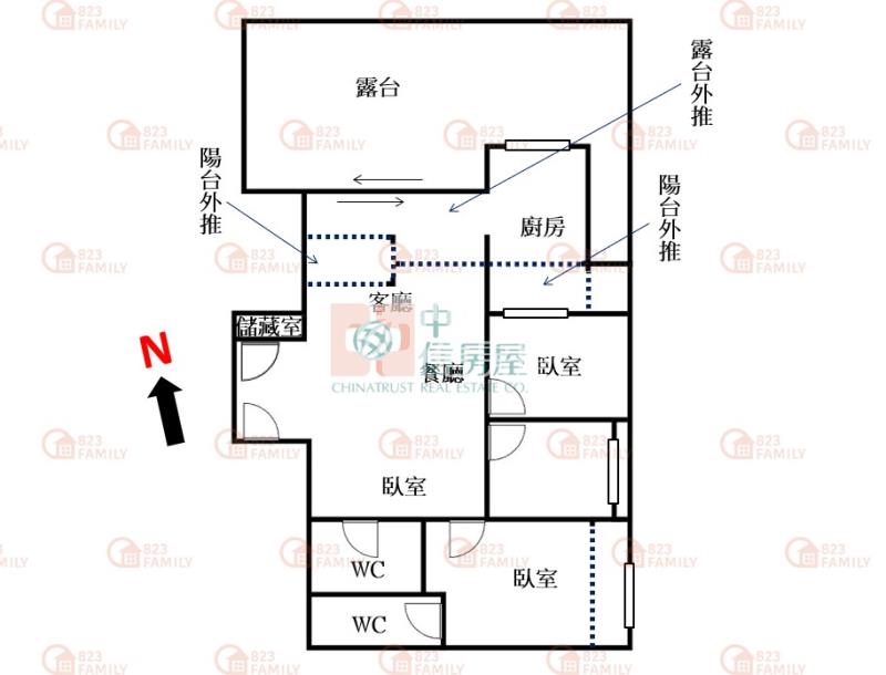我愛龍邦超大露臺三房平車好宅房屋室內格局與周邊環境