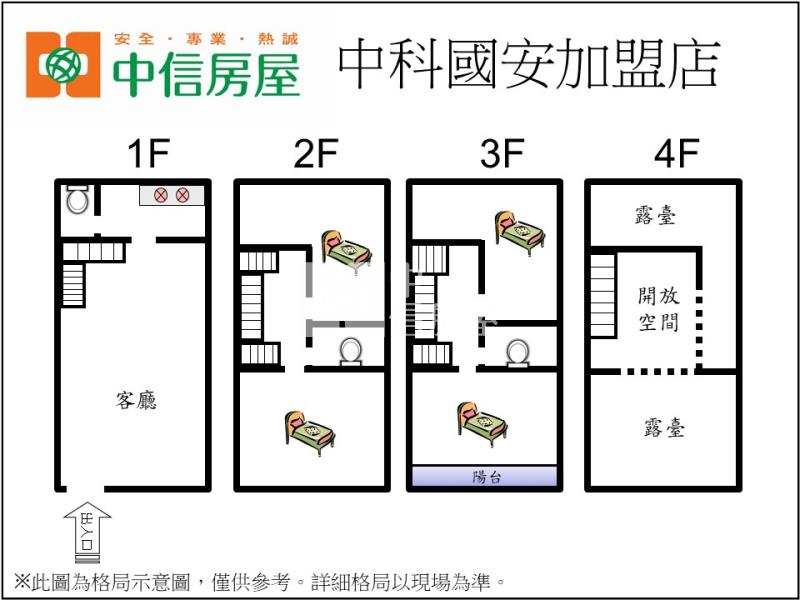 別墅新世界4房側院停車房屋室內格局與周邊環境