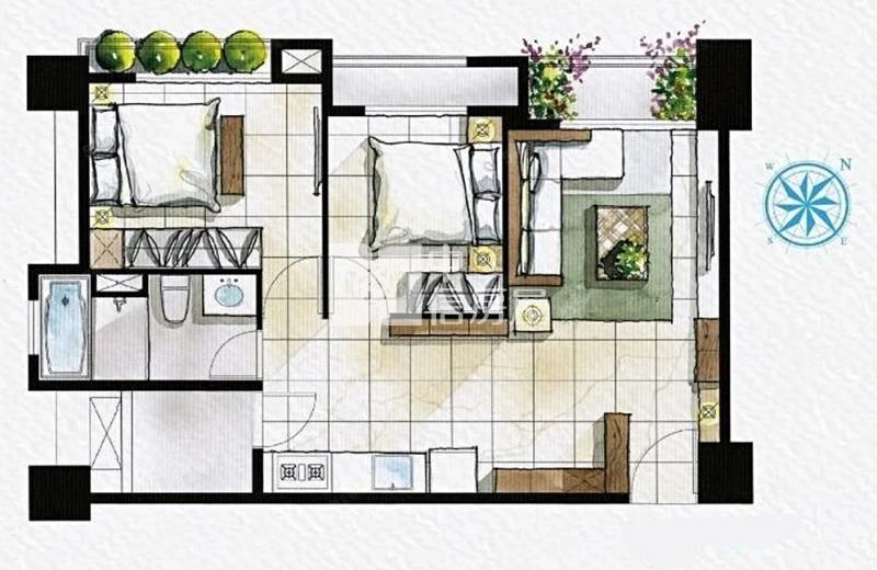 獨家!佳福柏斯市全新高樓層視野兩房+車位房屋室內格局與周邊環境