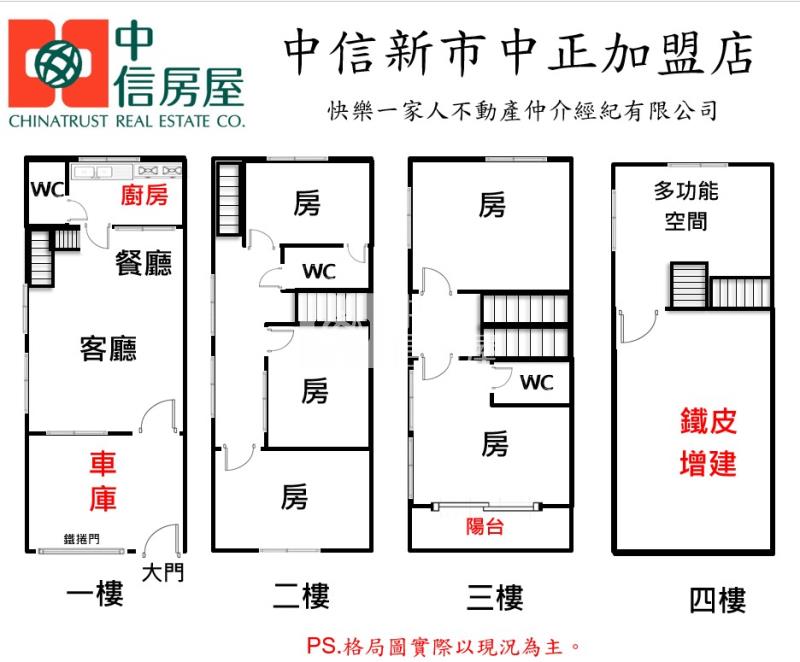 佳里市中心5房整新車墅房屋室內格局與周邊環境