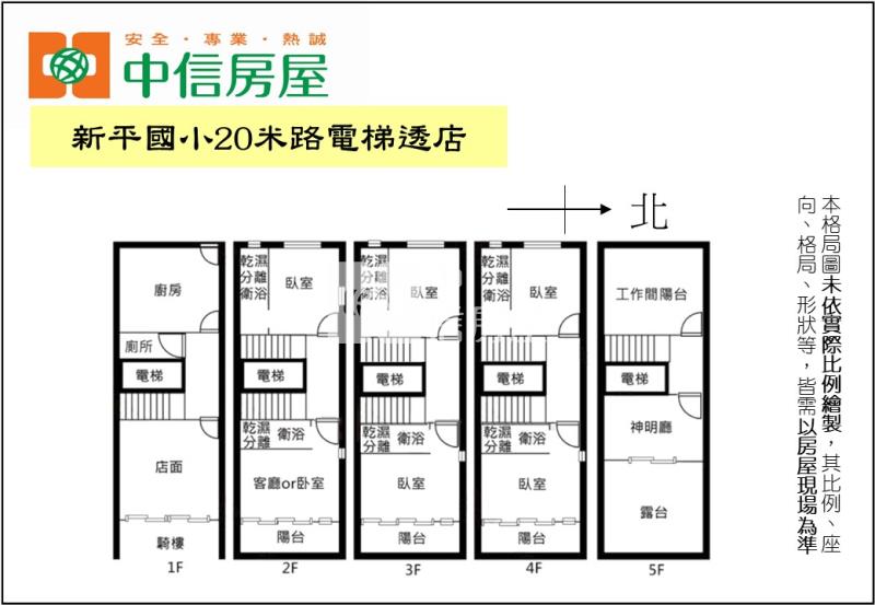 新平國小20米路電梯透店房屋室內格局與周邊環境