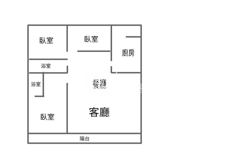 大潤發公寓2樓大3房平面車房屋室內格局與周邊環境