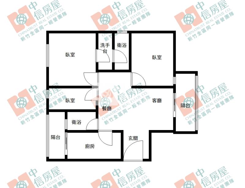 新竹小城景觀三房房屋室內格局與周邊環境