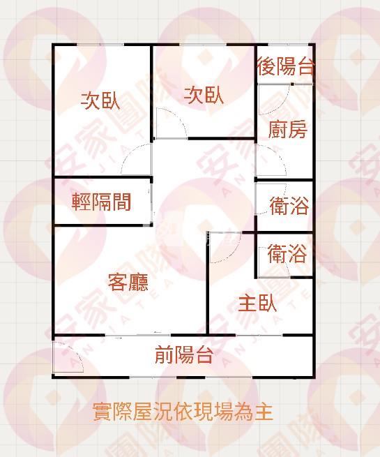 【安家】平鎮高中旁三房車房屋室內格局與周邊環境