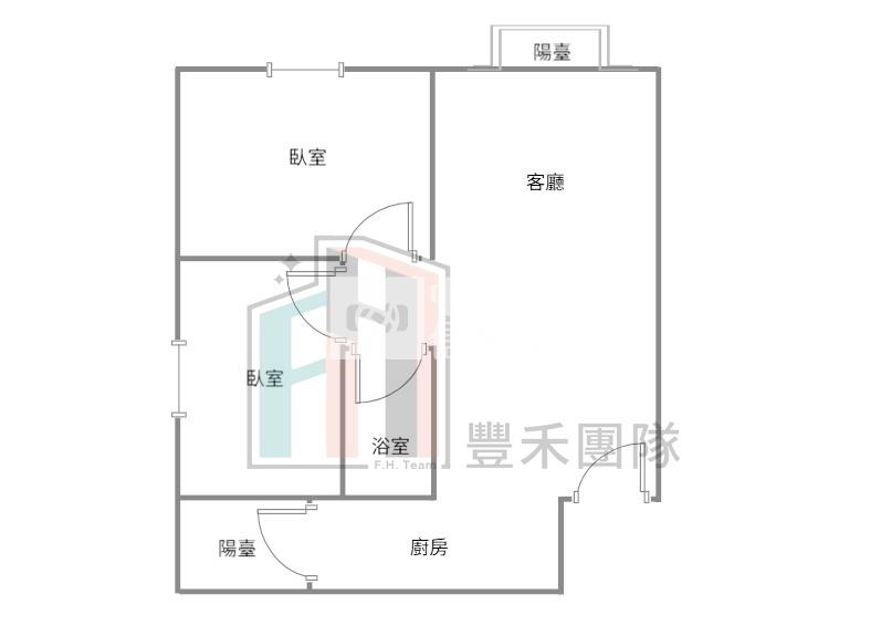 【豐禾】平鎮車站中悅桂冠2房房屋室內格局與周邊環境