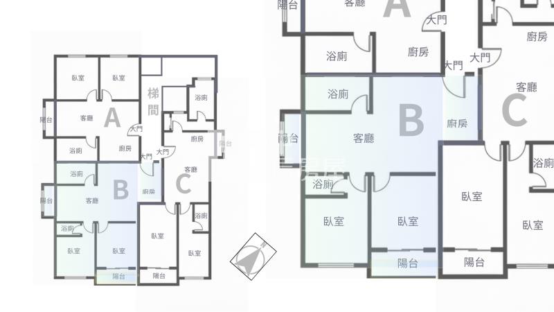 市心全新溫泉大樓2房房屋室內格局與周邊環境