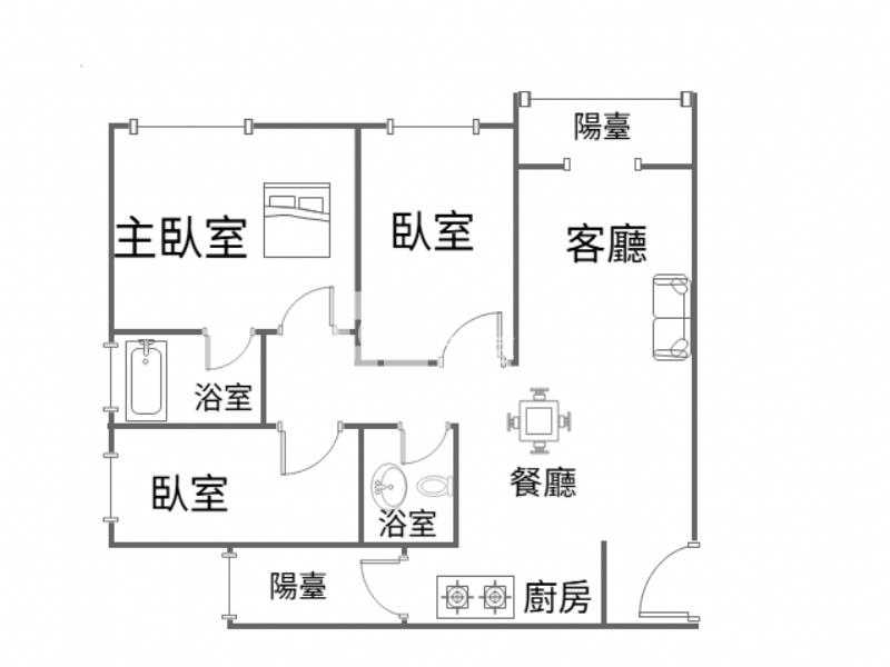 金雅昕天地美三房房屋室內格局與周邊環境