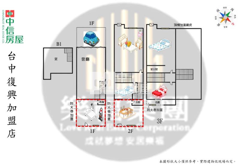 金雞母核心地段青海逢甲黎明商圈金店面房屋室內格局與周邊環境