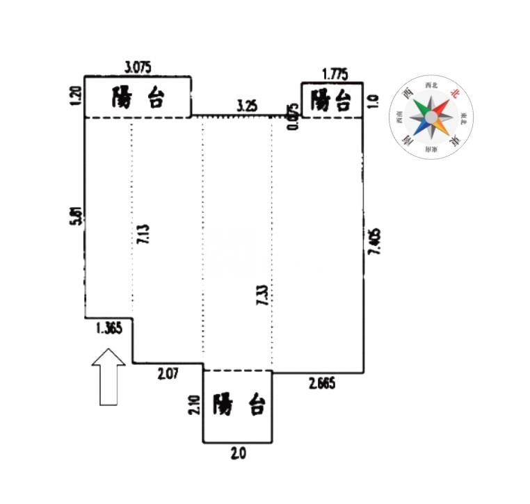 童畫世界2房2廳2衛房屋室內格局與周邊環境