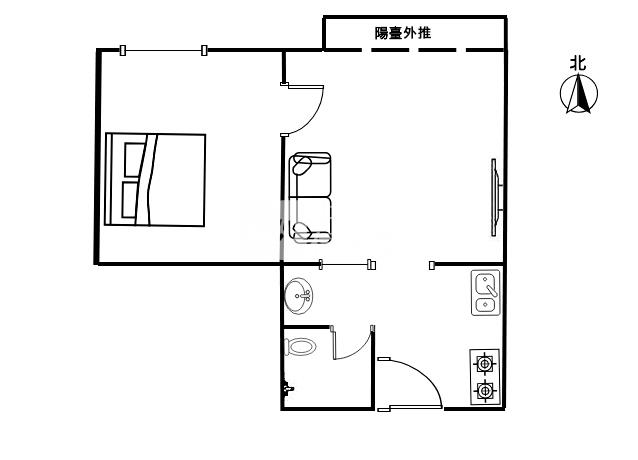 (獨)勤美草悟道大套房房屋室內格局與周邊環境