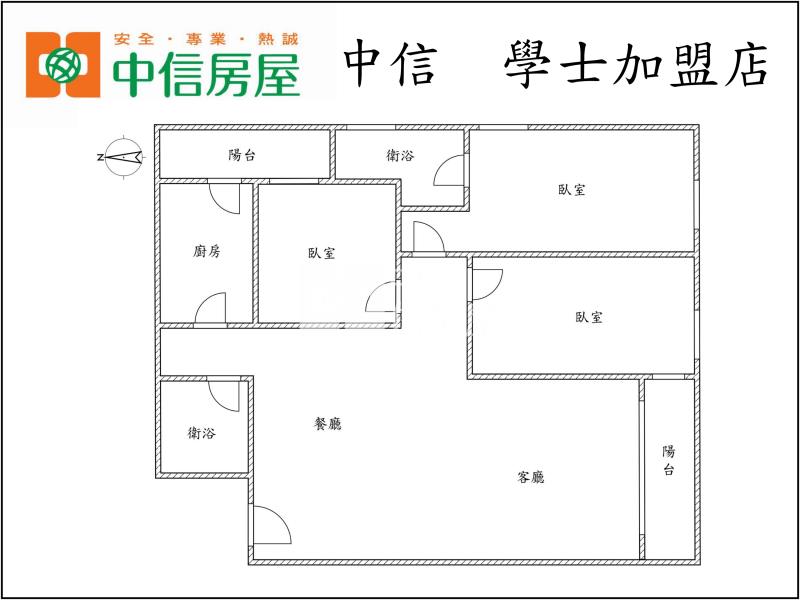 【醫生最愛】正中國醫商圈｜高樓層景觀邊間｜稀有3房大空間房屋室內格局與周邊環境