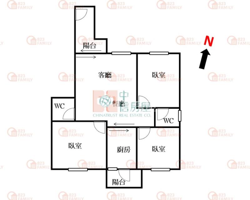 鼎川優閣中國醫BOT三房平車房屋室內格局與周邊環境